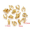 Stainless Steel Handmade Diy Pendant Necklace Earrings Accessories With Plated 18K Electroplating Melon Buckle