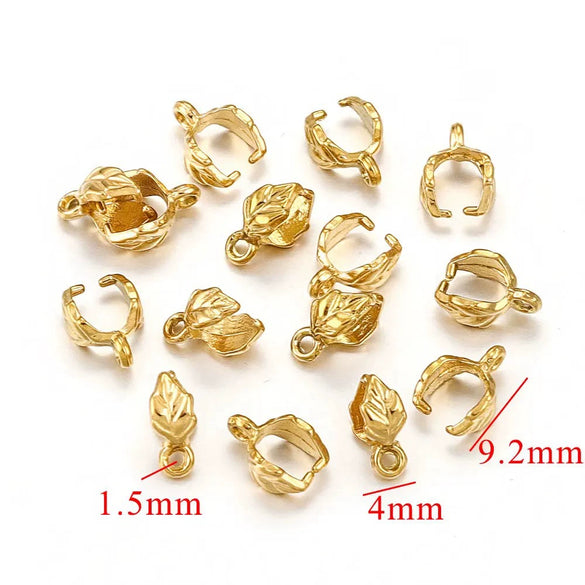 Stainless Steel Handmade Diy Pendant Necklace Earrings Accessories With Plated 18K Electroplating Melon Buckle