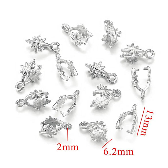 Stainless Steel Handmade Diy Pendant Necklace Earrings Accessories With Plated 18K Electroplating Melon Buckle