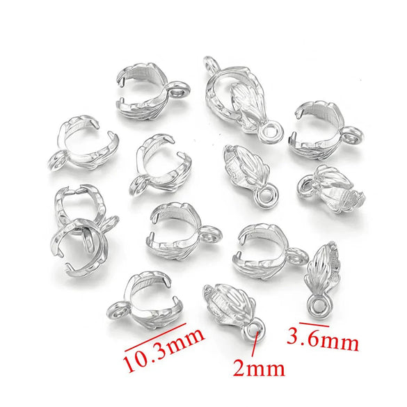 Stainless Steel Handmade Diy Pendant Necklace Earrings Accessories With Plated 18K Electroplating Melon Buckle