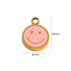 Stainless Steel Handmade Dripping Oil Smiley Small Pendant Accessories