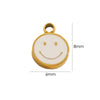 Stainless Steel Handmade Dripping Oil Smiley Small Pendant Accessories