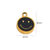 Stainless Steel Handmade Dripping Oil Smiley Small Pendant Accessories