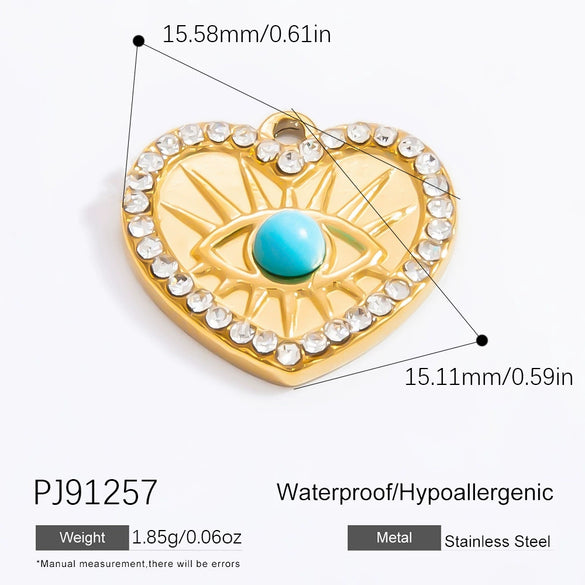 Stainless Steel Handmade Electroplated Devil's Eye Pendant Jewelry Accessories For Women