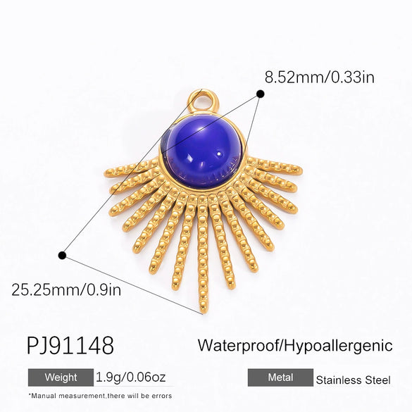 Stainless Steel Handmade Electroplated Devil's Eye Pendant Jewelry Accessories For Women
