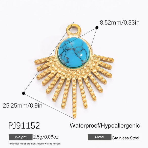 Stainless Steel Handmade Electroplated Devil's Eye Pendant Jewelry Accessories For Women