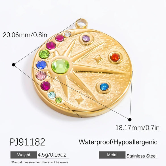 Stainless Steel Handmade Electroplated Devil's Eye Pendant Jewelry Accessories For Women