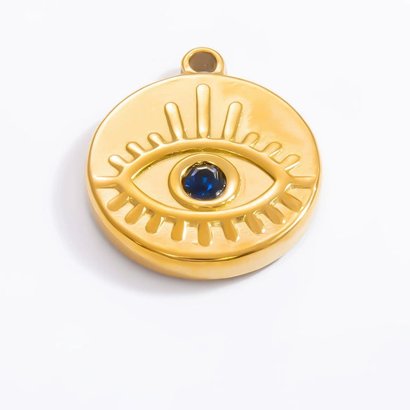 Stainless Steel Handmade Electroplated Devil's Eye Pendant Jewelry Accessories For Women