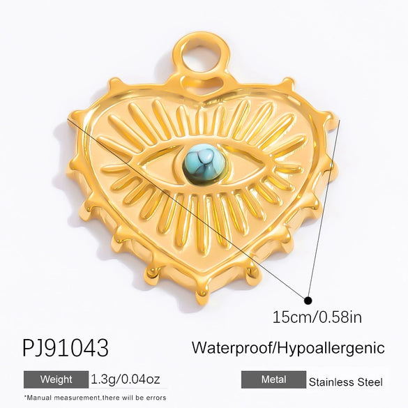 Stainless Steel Handmade Electroplated Devil's Eye Pendant Jewelry Accessories For Women