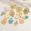 Stainless Steel Handmade Enamel Contrasting Color Magic Eye Hiphop Style Jewelry Accessories Pendant