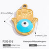 Stainless Steel Handmade Enamel Contrasting Color Magic Eye Hiphop Style Jewelry Accessories Pendant