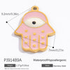 Stainless Steel Handmade Enamel Contrasting Color Magic Eye Hiphop Style Jewelry Accessories Pendant