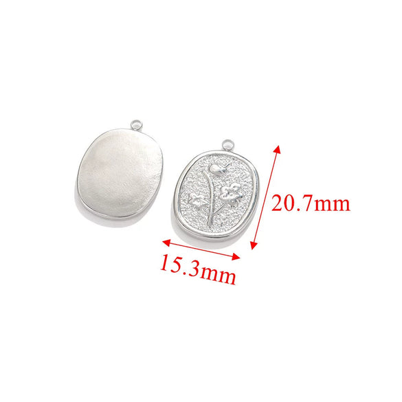 Stainless Steel Handmade Exquisite Simple Niche Rose Flower Pendant Necklace With Gold Plated Treatment