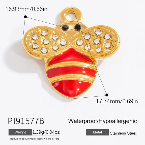 Stainless Steel Handmade Fashion Animal Butterfly Jewelry Electroplated Bracelet Necklace Earrings Pendant