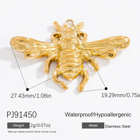 Stainless Steel Handmade Fashion Animal Butterfly Jewelry Electroplated Bracelet Necklace Earrings Pendant