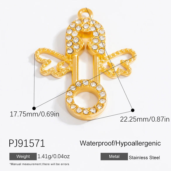 Stainless Steel Handmade Fashion Animal Butterfly Jewelry Electroplated Bracelet Necklace Earrings Pendant