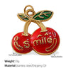 316L Stainless Steel Handmade Fruit Shaped Pendant Jewelry Strawberry Cherry Apple Electroplated Simple Style