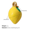 316L Stainless Steel Handmade Fruit Shaped Pendant Jewelry Strawberry Cherry Apple Electroplated Simple Style