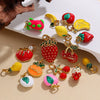 316L Stainless Steel Handmade Fruit Shaped Pendant Jewelry Strawberry Cherry Apple Electroplated Simple Style