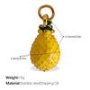 316L Stainless Steel Handmade Fruit Shaped Pendant Jewelry Strawberry Cherry Apple Electroplated Simple Style