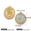 Stainless Steel Handmade Garden Oil Painting Round Wind Pendant Necklace And Bracelet Accessories With Electroplating