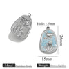 Stainless Steel Handmade Garden Oil Painting Round Wind Pendant Necklace And Bracelet Accessories With Electroplating
