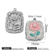 Stainless Steel Handmade Garden Oil Painting Round Wind Pendant Necklace And Bracelet Accessories With Electroplating
