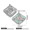Stainless Steel Handmade Garden Oil Painting Round Wind Pendant Necklace And Bracelet Accessories With Electroplating