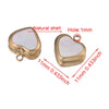 Stainless Steel Handmade Jewelry Accessories Natural Shell Peach Heart Pendant For Necklace And Earrings With Electroplating