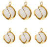 Stainless Steel Handmade Jewelry Accessories With Cat's Eye Stone Twist Flower Pendant And Electroplating Treatment