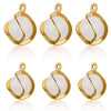 Stainless Steel Handmade Jewelry Accessories With Cat's Eye Stone Twist Flower Pendant And Electroplating Treatment