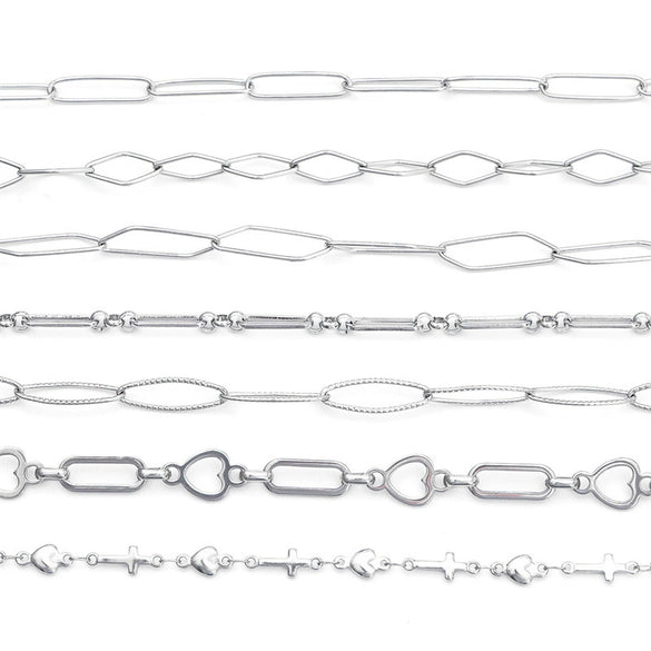 Stainless Steel Handmade Jewelry Accessories With Cross And Beaded Design For Necklace And Bracelet