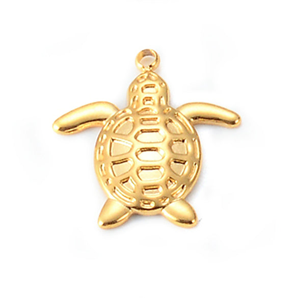 Stainless Steel Handmade Marine Series Turtle Shell Conch Jewelry Necklace Pendant Accessories With Electroplating