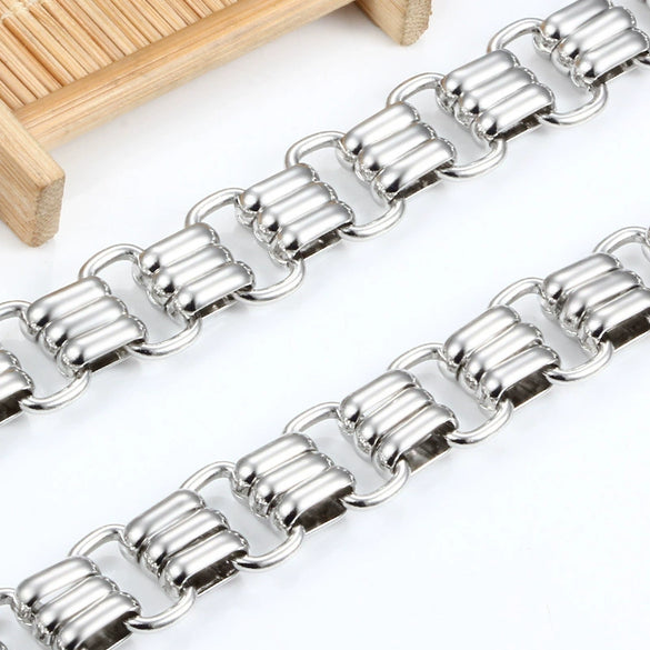 Stainless Steel Handmade Nonfading Chain Necklace Bracelet With Electrolysis Process