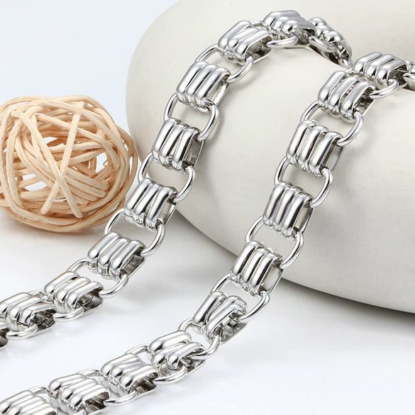 Stainless Steel Handmade Nonfading Chain Necklace Bracelet With Electrolysis Process