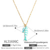 Stainless Steel Handmade Ocean Element Starfish Pendant Necklace With Electroplating For Women