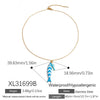 Stainless Steel Handmade Ocean Element Starfish Pendant Necklace With Electroplating For Women