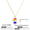 Stainless Steel Handmade Ocean Element Starfish Pendant Necklace With Electroplating For Women