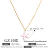 Stainless Steel Handmade Ocean Element Starfish Pendant Necklace With Electroplating For Women