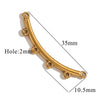 Stainless Steel Handmade Porous Curved Trinket Connector Jewelry Making Raw Material With 18K Electroplating