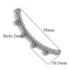 Stainless Steel Handmade Porous Curved Trinket Connector Jewelry Making Raw Material With 18K Electroplating