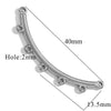 Stainless Steel Handmade Porous Curved Trinket Connector Jewelry Making Raw Material With 18K Electroplating