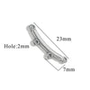 Stainless Steel Handmade Porous Curved Trinket Connector Jewelry Making Raw Material With 18K Electroplating