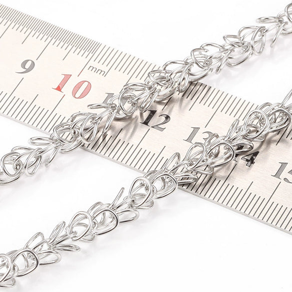 Stainless Steel Handmade Punk Three Dimensional Petal Jewelry Chain For Men And Women