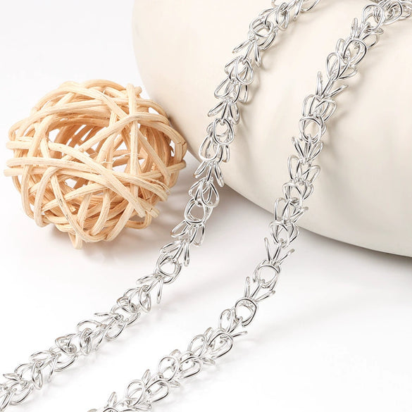 Stainless Steel Handmade Punk Three Dimensional Petal Jewelry Chain For Men And Women
