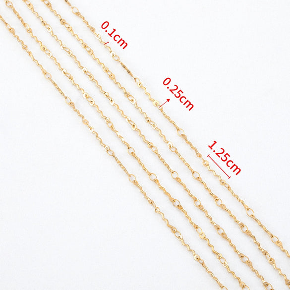 Stainless Steel Handmade Round Bar Chain Necklace Accessories With Electroplating