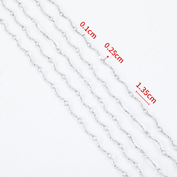 Stainless Steel Handmade Round Bar Chain Necklace Accessories With Electroplating