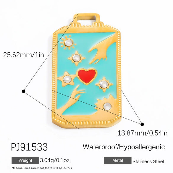 Stainless Steel Handmade Totem Pendant Accessories For Jewelry With Electroplating Light Luxury Non Fading