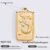Stainless Steel Handmade Totem Pendant Accessories For Jewelry With Electroplating Light Luxury Non Fading