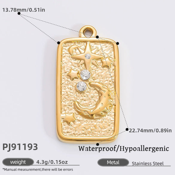 Stainless Steel Handmade Totem Pendant Accessories For Jewelry With Electroplating Light Luxury Non Fading
